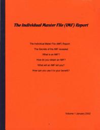 Icon image The Individual Master File (IMF) Report, Form #09.056