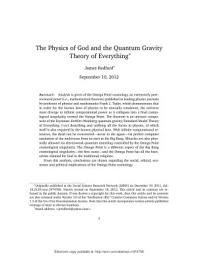 Icon image The Physics of God and the Quantum Gravity Theory of Everything