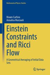 Icon image Einstein Constraints and Ricci Flow: A Geometrical Averaging of Initial Data Sets