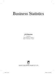 Icon image Business Statistics (For NEHU)