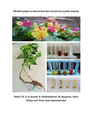 Icon image Mirabilis jalapa as natural food dye and primary quality analysis