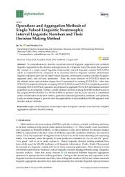 Icon image Operations and Aggregation Methods of Single-Valued Linguistic Neutrosophic Interval Linguistic Numbers and Their Decision Making Method