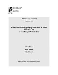 Icon image The agricultural sector as an alternative to illegal mining in Peru: A case study of Madre de Dios