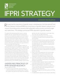 Icon image IFPRI strategy: Gender research