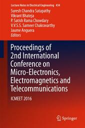 Icon image Proceedings of 2nd International Conference on Micro-Electronics, Electromagnetics and Telecommunications: ICMEET 2016