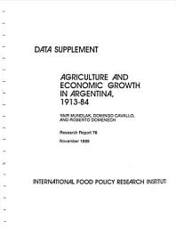 Icon image Agriculture and Economic Growth in Argentina, 1913-84