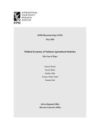 Icon image Political economy of national agricultural statistics: The case of Niger