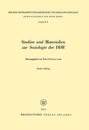 Icon image Studien und Materialien zur Soziologie der DDR: Ausgabe 2