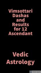 Icon image Vimsottari Dashas and Results for 12 Ascendant: Vedic Astrology