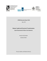 Icon image Human capital and structural transformation: Quasi-experimental evidence from Indonesia