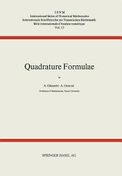 Icon image Quadrature Formulae