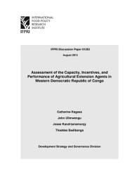 Icon image Assessment of the Capacity, Incentives, and Performance of Agricultural Extension Agents in Western Democratic Republic of Congo