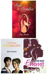 Icon image The Jane Austen Classic Trio Sense and Sensibility by Jane Austen Emma by Jane Austen Pride and Prejudice by Jane Austen: THE JANE AUSTEN CLASSIC TRIO : SENSE AND SENSIBILITY by Jane Austen /Emma by Jane Austen /Pride and Prejudice: Exploring Love, Society, and the Human Condition in Jane Austen's Classic Trio of Novels