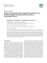 Icon image Design of Neutrosophic Self-Tuning PID Controller for AC Permanent Magnet Synchronous Motor Based on Neutrosophic Theory