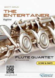 Icon image Flute Quartet: The Entertainer (score & parts): intermediate level arrangement