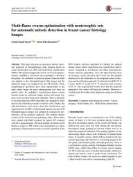 Icon image Moth-flame swarm optimization with neutrosophic sets for automatic mitosis detection in breast cancer histology images