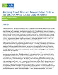 Icon image Assessing travel time and transportation costs in sub-Saharan Africa: A case study in Malawi