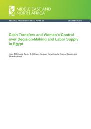 Icon image Cash transfers and women’s control over decision-making and labor supply in Egypt