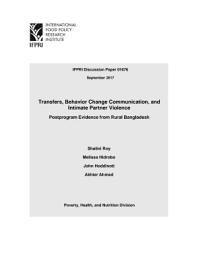 Icon image Transfers, Behavior Change Communication, and Intimate Partner Violence: Postprogram Evidence from Rural Bangladesh