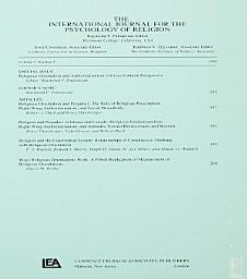 Icon image Religious Orientation and Authoritarianism in Cross-cultural Perspective: A Special Issue of the international Journal for the Psychology of Religion