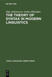 Icon image The Theory of Syntax in Modern Linguistics