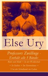 Icon image Professors Zwillinge - Enthält alle 5 Bände: Bubi und Mädi + In der Waldschule + In Italien + Im Sternenhaus + Von der Schulbank ins Leben