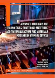 Icon image Advanced Materials and Technologies: Functional Materials, Additive Manufacture and Materials for Energy Storage Devices