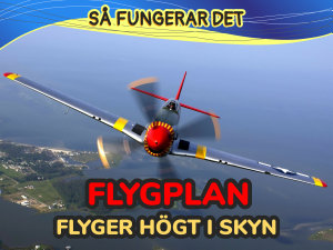 Icon image Flygplan: Flyger högt i skyn