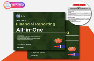 Icon image Taxmann's Financial Reporting (Paper 1 | FR) | All-in-One (2 Vols.) – The first-ever theoretically interactive book to realistically learn, revise & crack FR in 137 days! | CA Final | Nov 2022 Exam