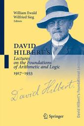 Icon image David Hilbert's Lectures on the Foundations of Arithmetic and Logic 1917-1933