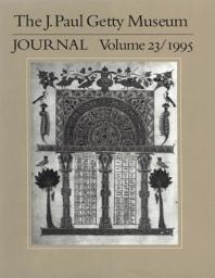 Icon image The J. Paul Getty Museum Journal: Volume 23, 1995