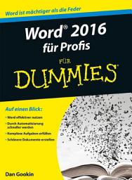 Icon image Word 2016 für Profis für Dummies